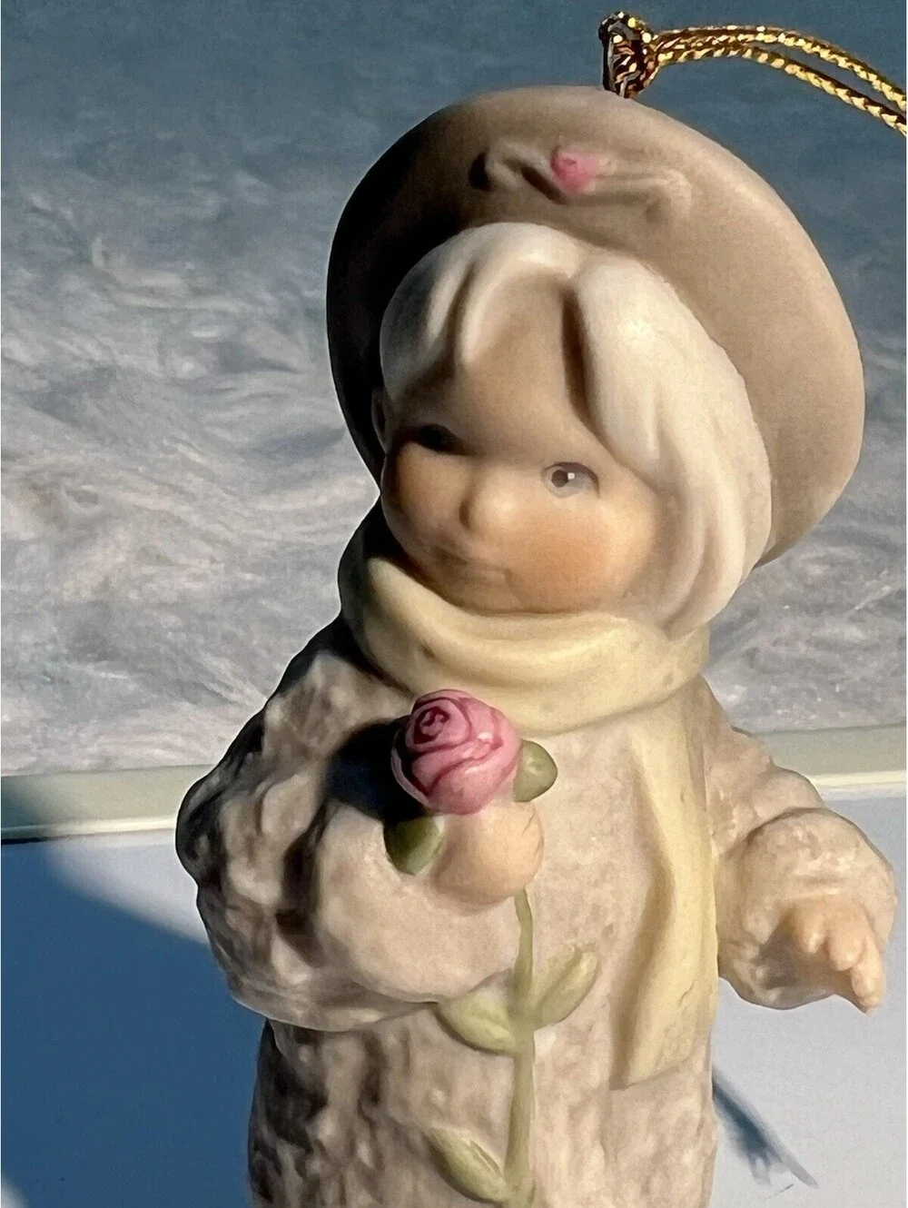 Enesco 1996 Girl Christmas Ornament Figurine 201596 Kim Anderson / Verkerke